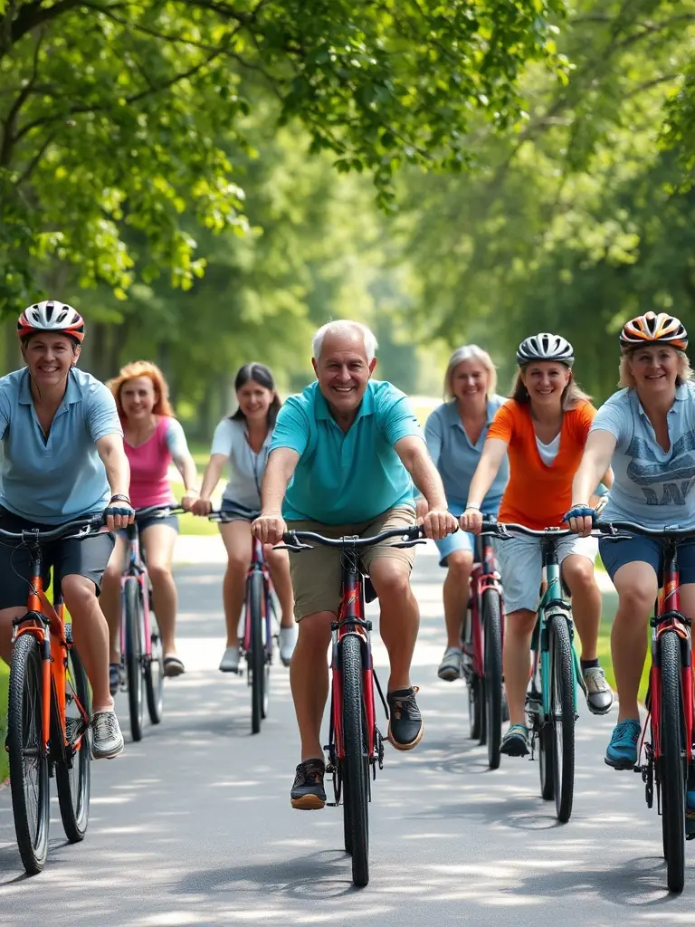 Participants cycling through a scenic mountain route during a Montagne en Selle-organized cycling event, promoting active transport and environmental awareness. The image should showcase the beauty of nature and the joy of cycling.